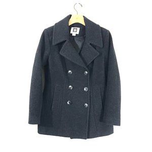 Anne Klein Charcoal Gray Pea Coat
